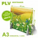 PLV mostrador a3 horizontal