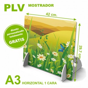 PLV mostrador a3 horizontal