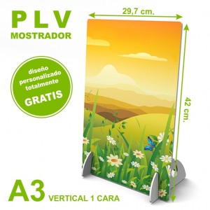 PLV mostrador a3 vertical