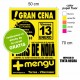 CARTELES 50X70 FLUOR AMARILLO