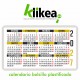 Calendario bolsillo plastificado 2026
